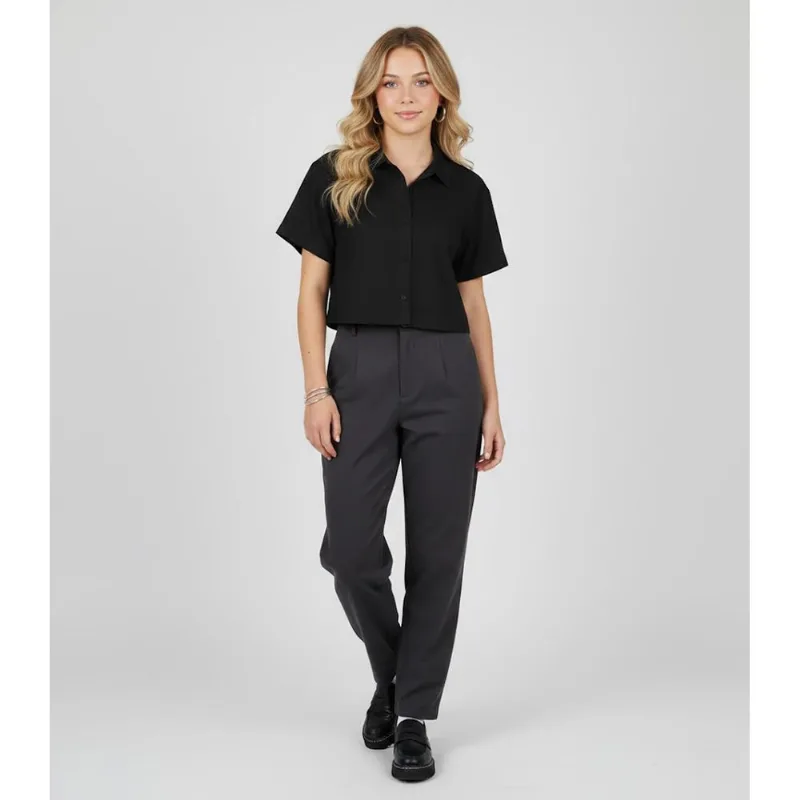 Camisa Feminina Tricoline Minty Preto 14