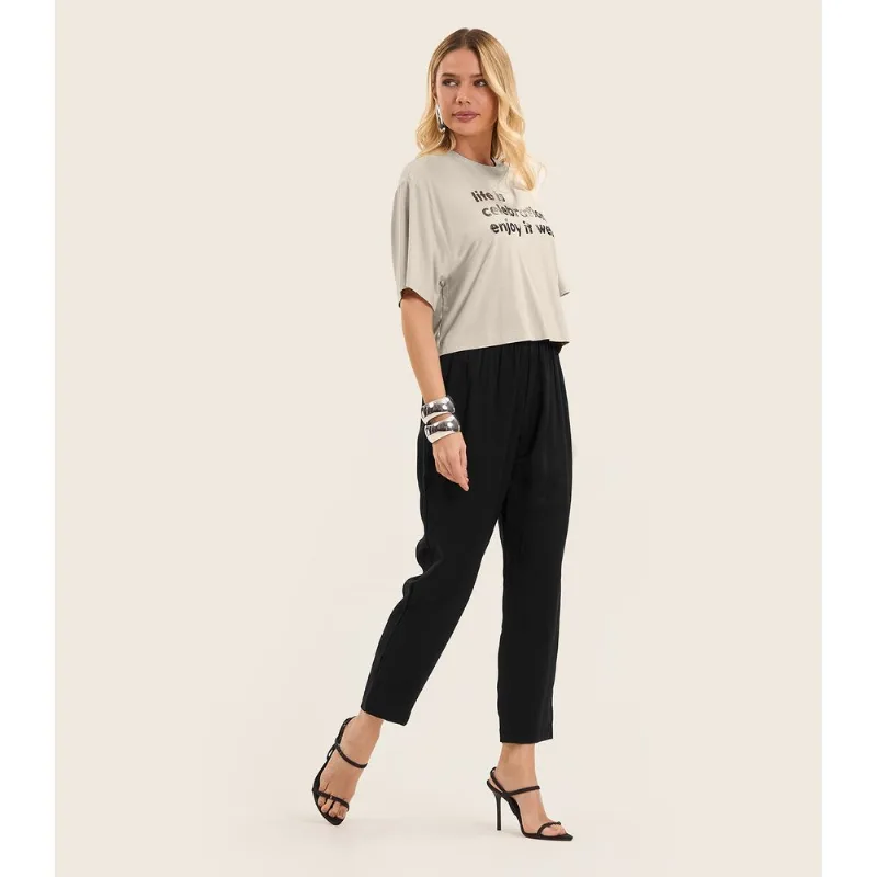 Calça Feminina Em Alfaiataria Endless Preto P
