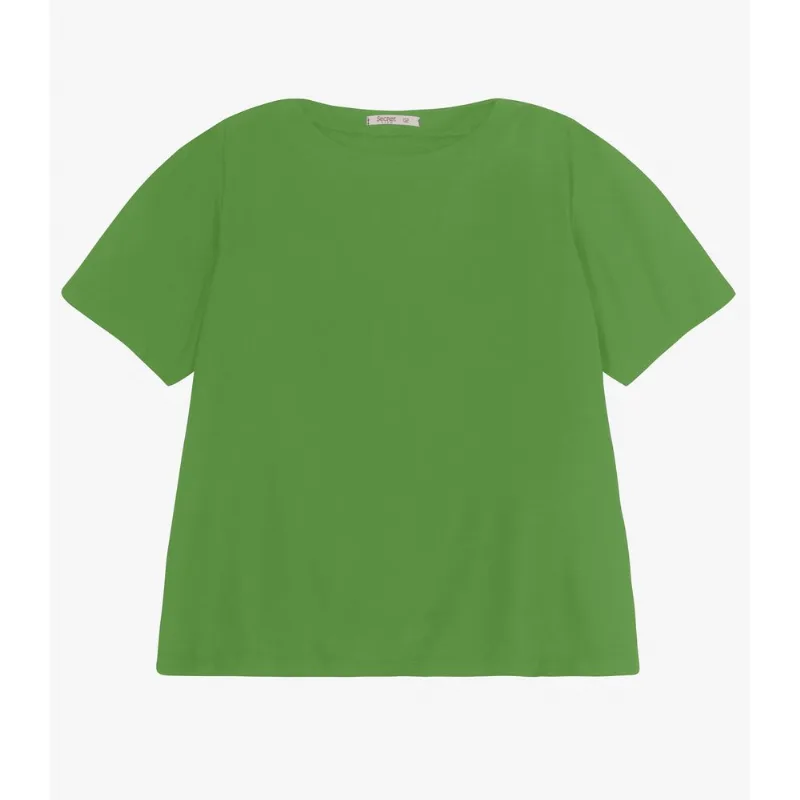 Blusa Manga Curta Feminina Plus Size Secret Glam Verde Plus G4