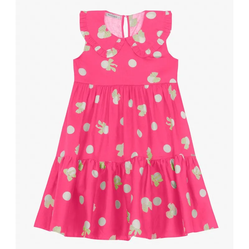 Vestido Infantil em Popeline Trick Nick Rosa 8