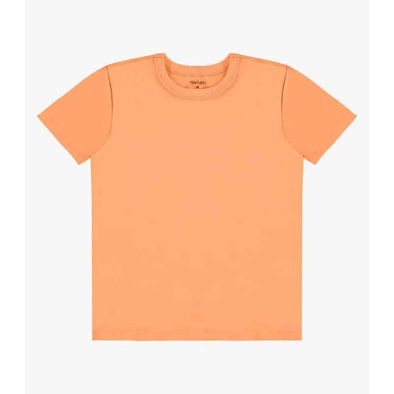Camiseta Infantil Masculina Básica Rovi Kids Laranja 4