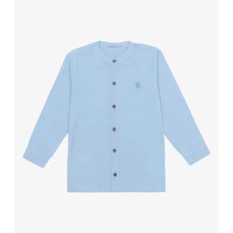 Camisa Infantil Menino Manga Longa Trick Nick Azul 12
