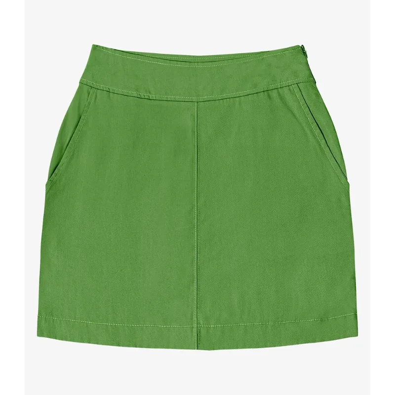 Saia Curta Feminina Com Bolsos Endless Verde P