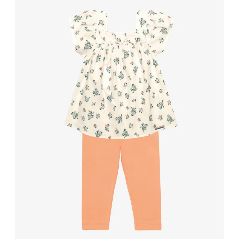 Conjunto Infantil Bata Com Legging Trick Nick Bege 2