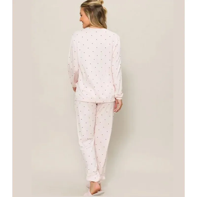 Pijama Feminino Manga Longa Evanilda Rosa M