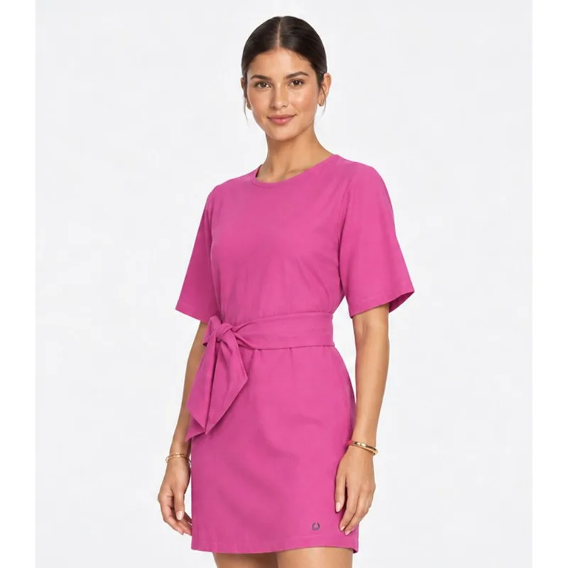 Vestido Curto Feminino Com Cinto Endless Rosa M