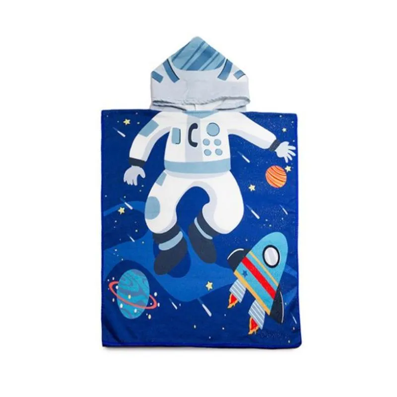 Poncho Infantil Atoalhado Camesa Azul Un