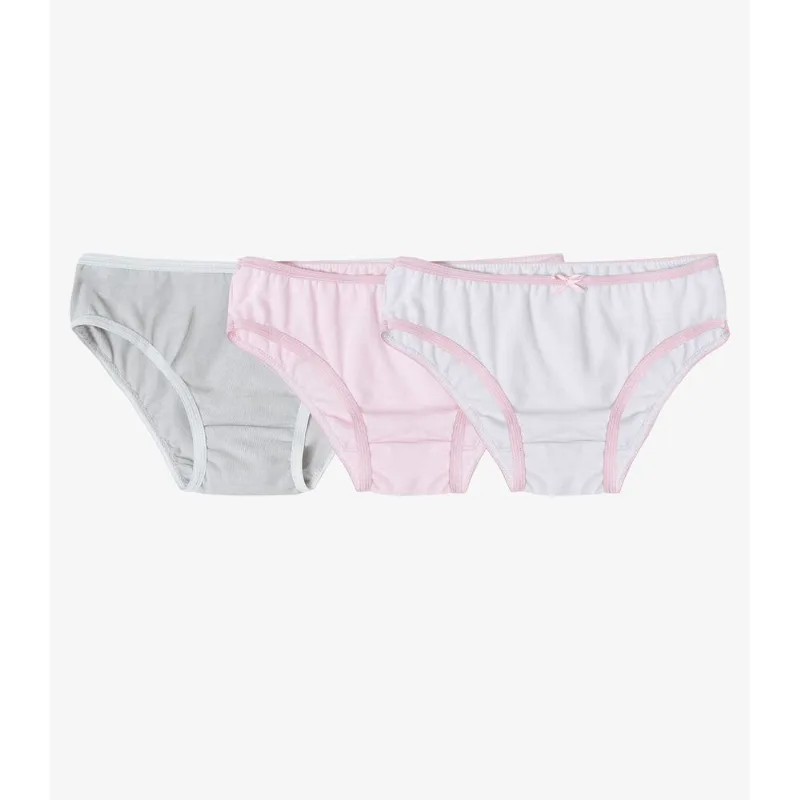 Kit 3 Calcinhas Infantil Lisas Em Algodão Select Rosa 6