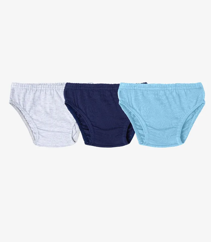 Kit 3 Cuecas Slip Infantil Em Algodão Select Azul 8