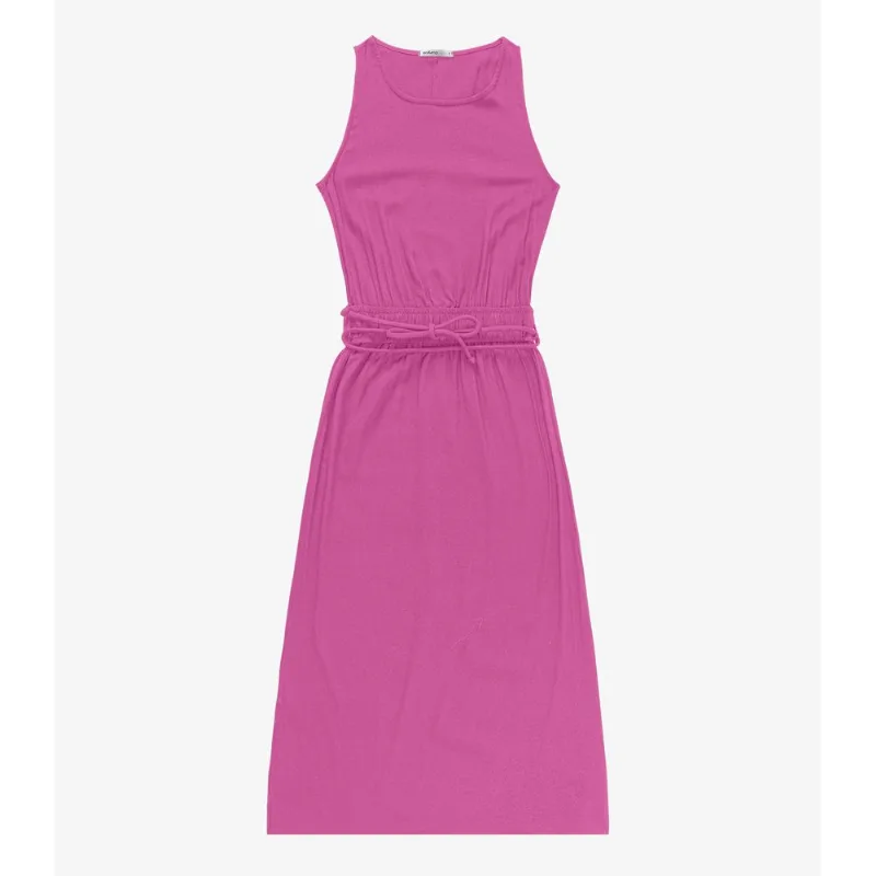 Vestido Midi Feminino Com Cinto Endless Rosa M