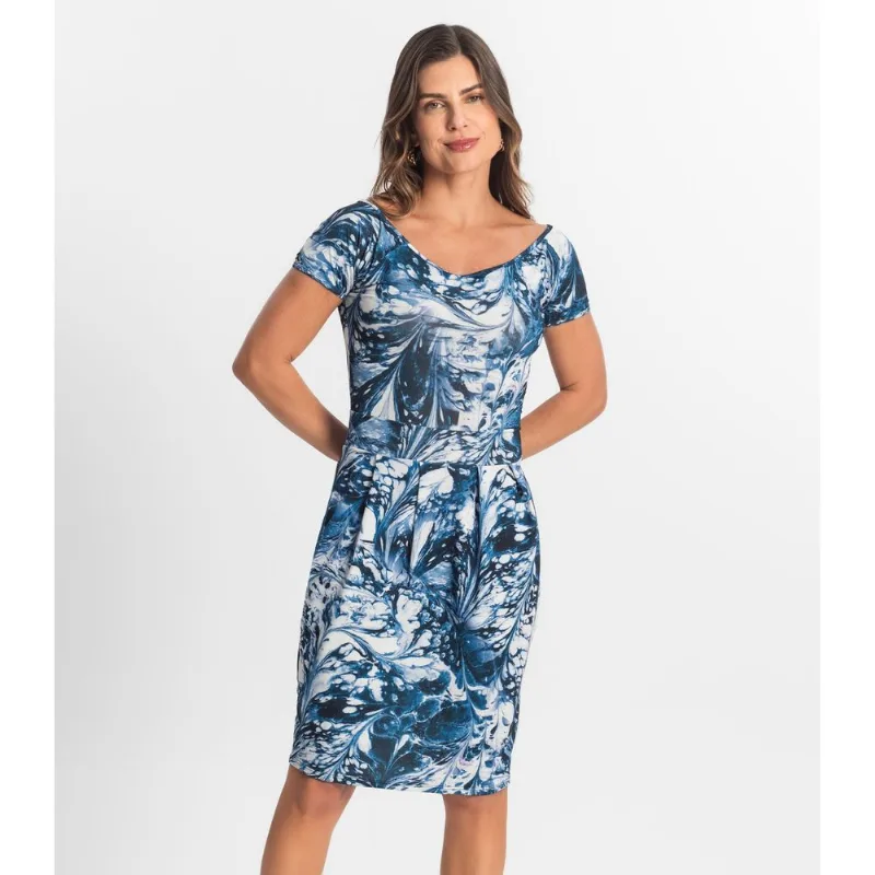 Vestido Feminino Curto Em Liganete Select Azul GG