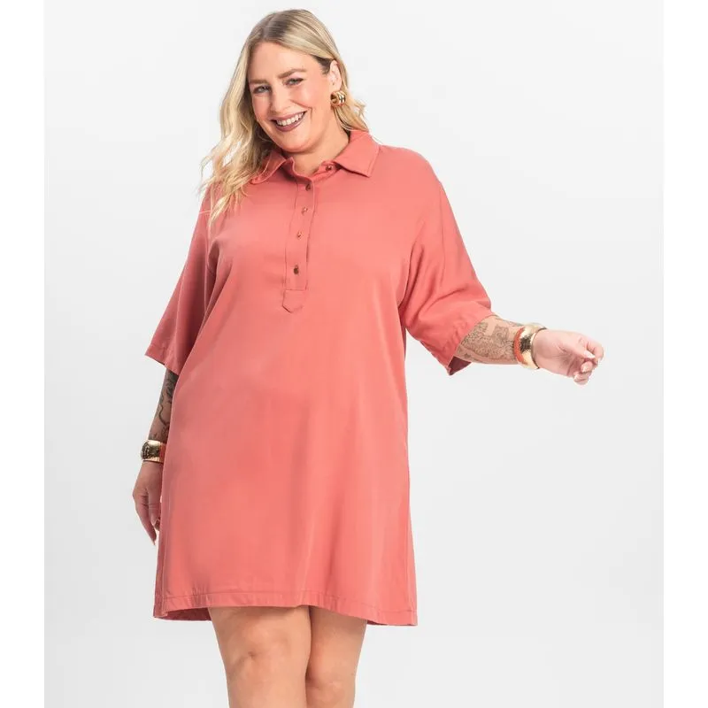 Vestido Midi Plus Size Secret Glam Laranja Plus G2