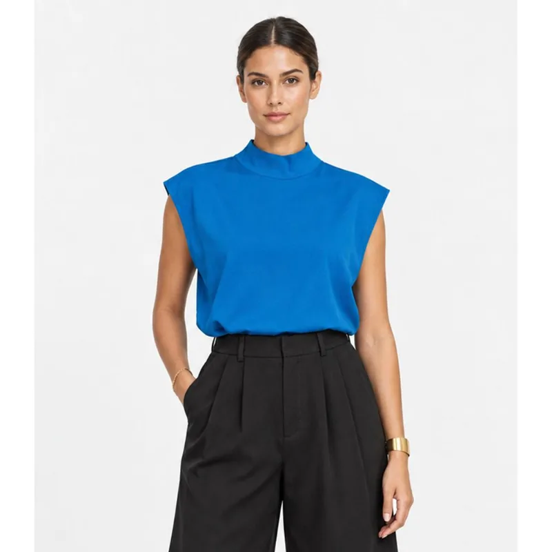 Blusa Feminina Gola Alta Endless Azul M