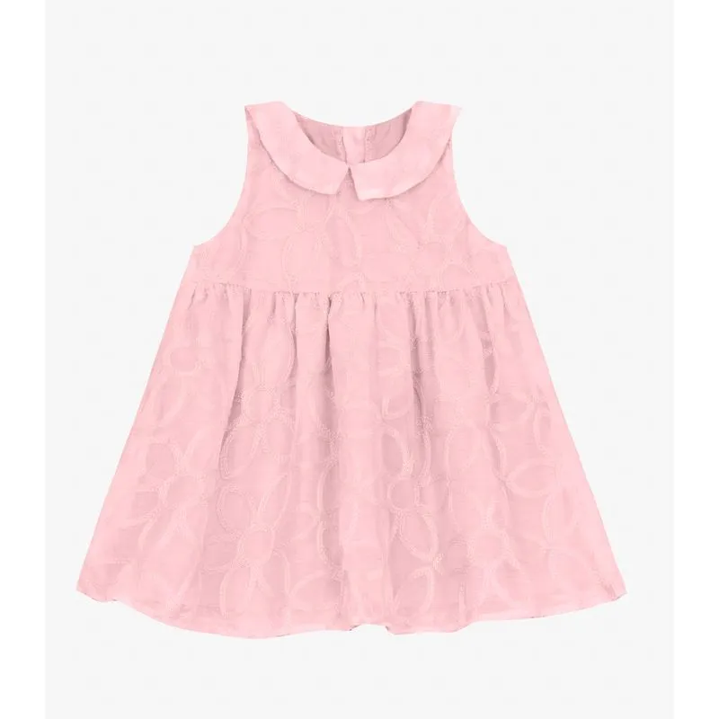 Vestido Infantil em Poly e Viscose Trick Nick Rosa 3