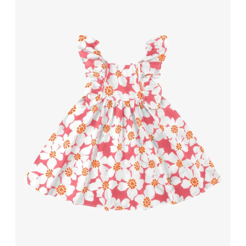 Vestido Feminino Popeline Rovi Kids Rosa 8