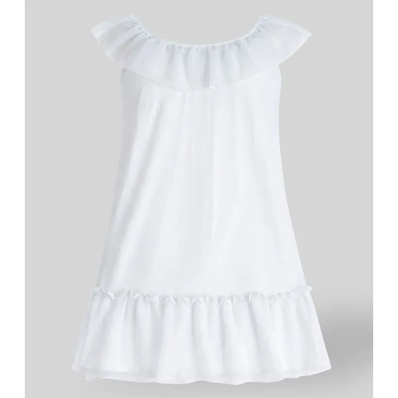 Vestido Tule Shine e Cotton Leve Trick Nick Bege 6