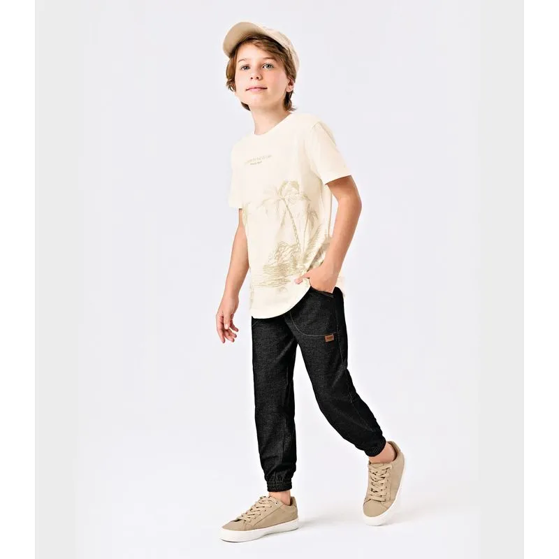 Calça Jogger Menino Infantil Trick Nick Preto 10