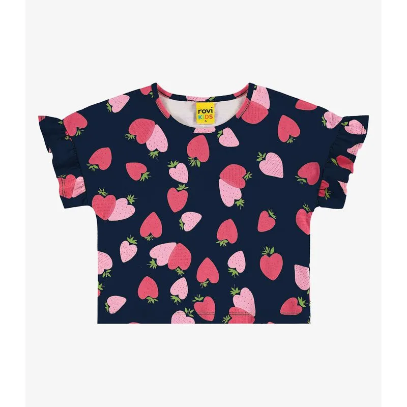 Blusa Infantil Meia Malha Rovi Kids Azul 16