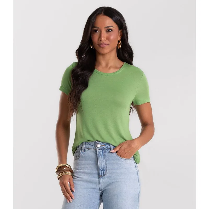 Blusa Feminina Básica Visco Tricot Rovitex Verde P