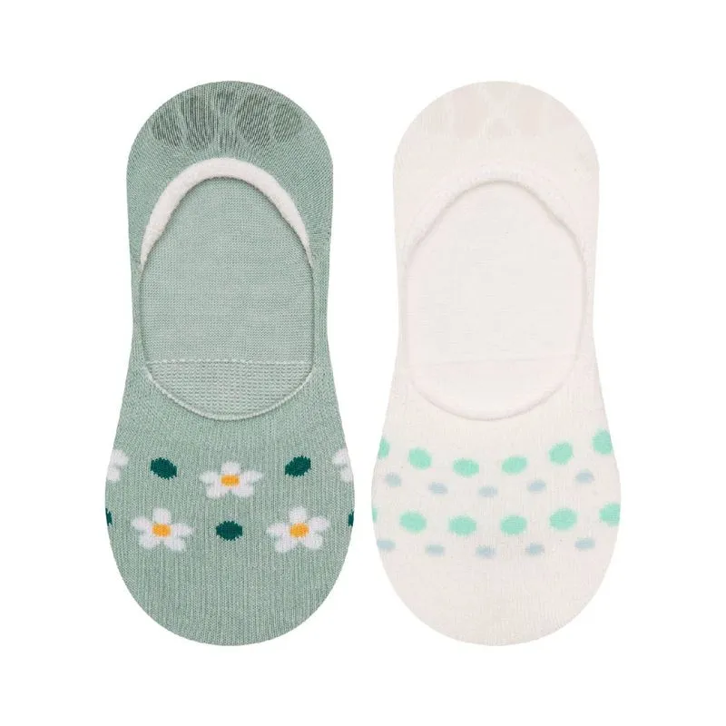 Kit 2 Pares De Meias Invisiveis Cia Da Meia Verde P
