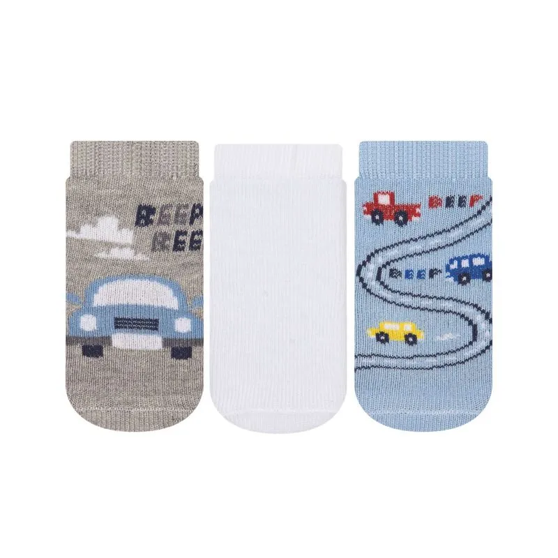 Kit 3 Pares De Meias Soquete Masculina Cia Da Meia Cinza 13/16