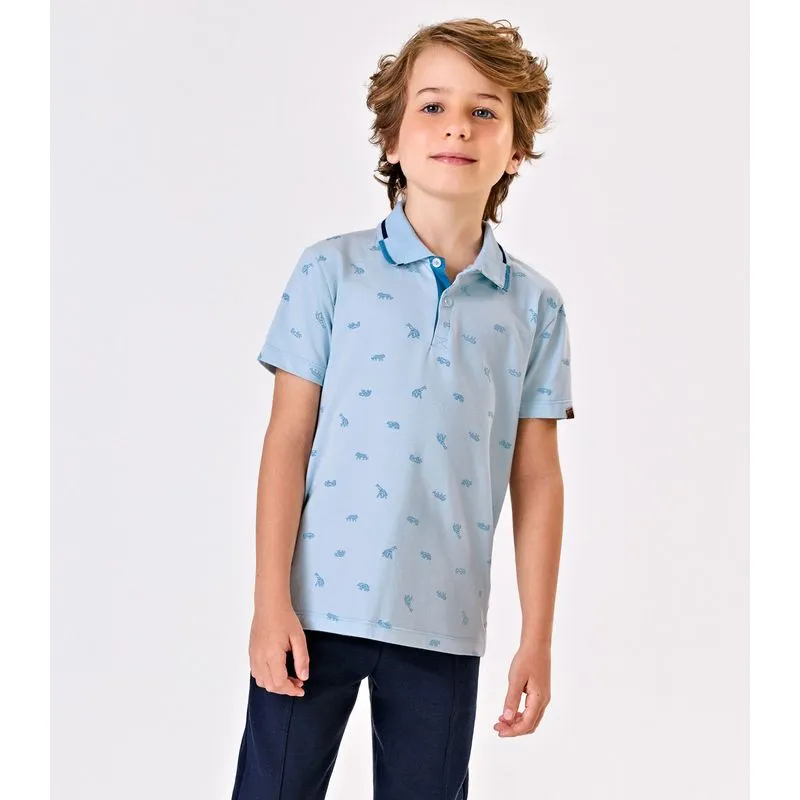 Polo Menino Cotton Trick Nick Azul 1