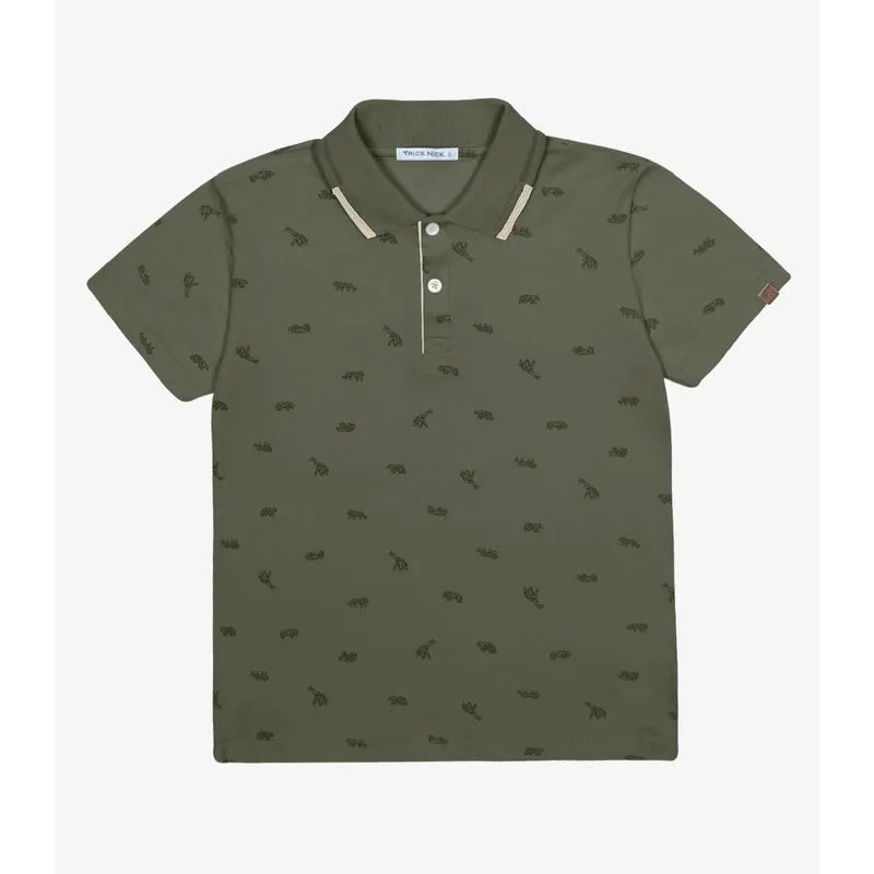 Polo Menino Cotton Trick Nick Verde 2