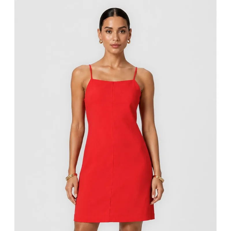 Vestido Feminino Decote Quadrado Endless Laranja P