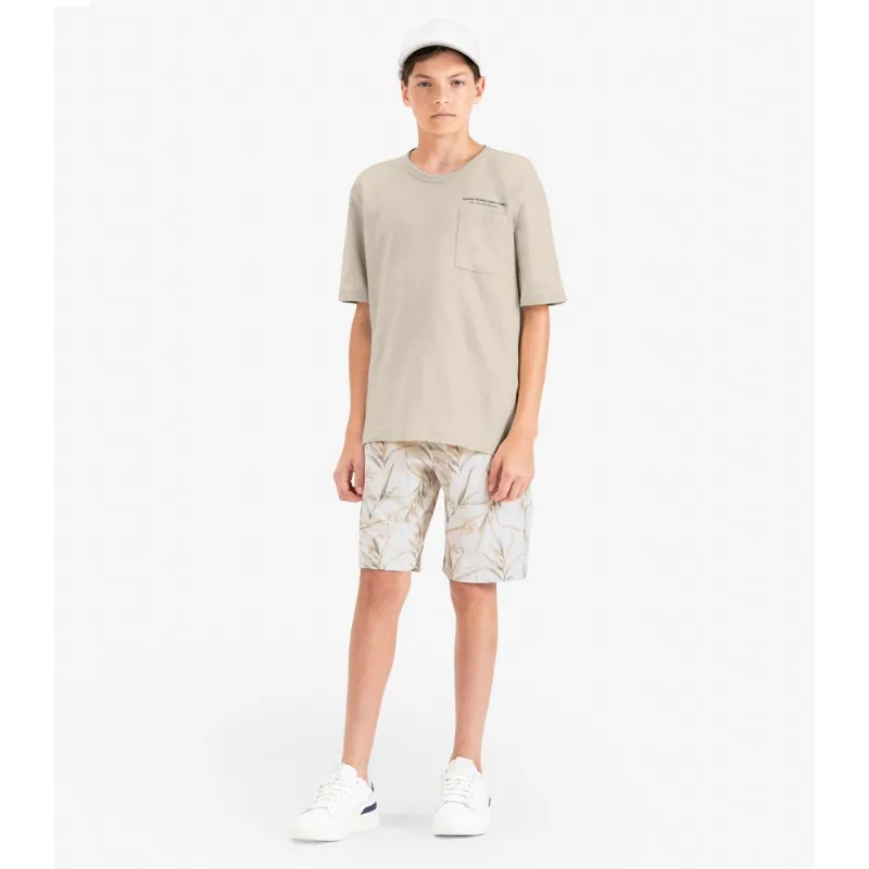 Camiseta Juvenil Masculino em Malhão Fruit Minty Bege 14