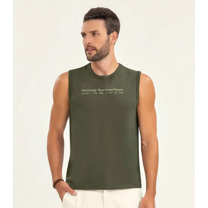 Regata Masculino em Meia Malha Diametro Verde P