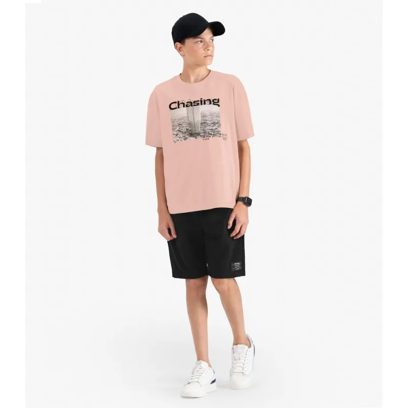 Camiseta Juvenil Masculina em Meia Malha Minty Rosa 14