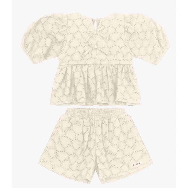 Conjunto Bata com Short em viscose KhyarTrick Nick Off White 12