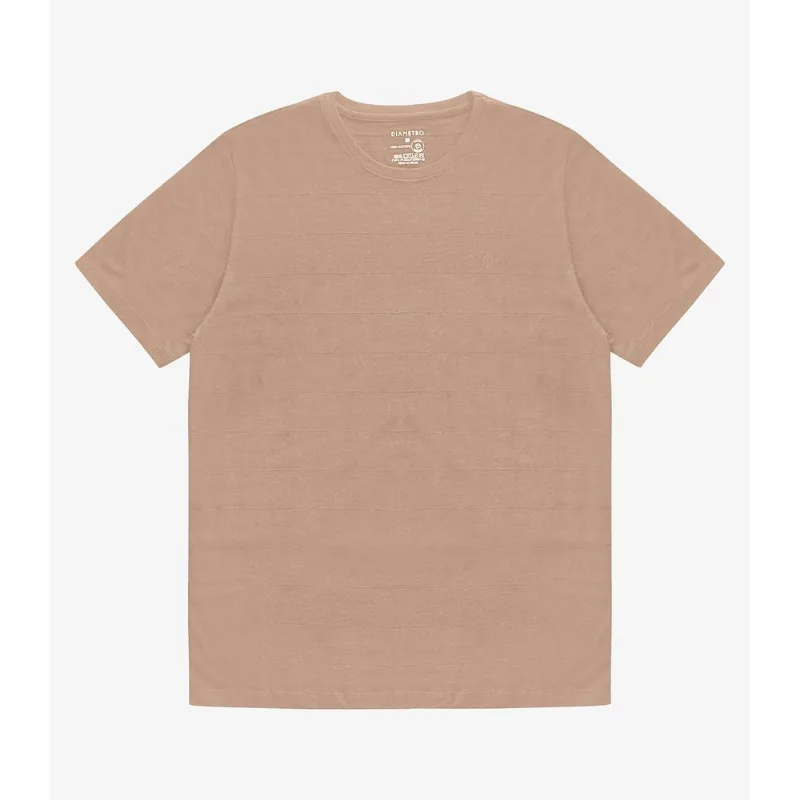 Camiseta Masculina Meia Malha Diametro Marrom GG