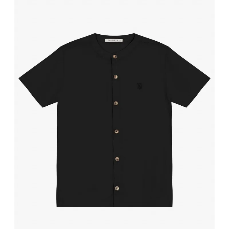 Camisa Menino Em Viscose Sarjada Trick Nick Preto 6