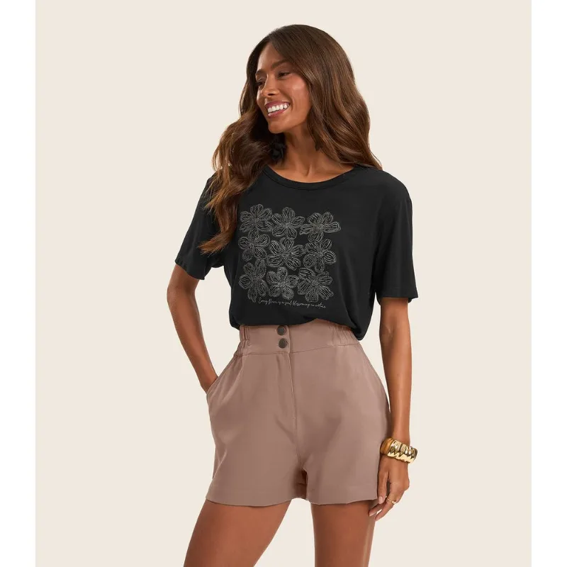 Blusa Feminina Em Visco Tricot Rovitex Preto M