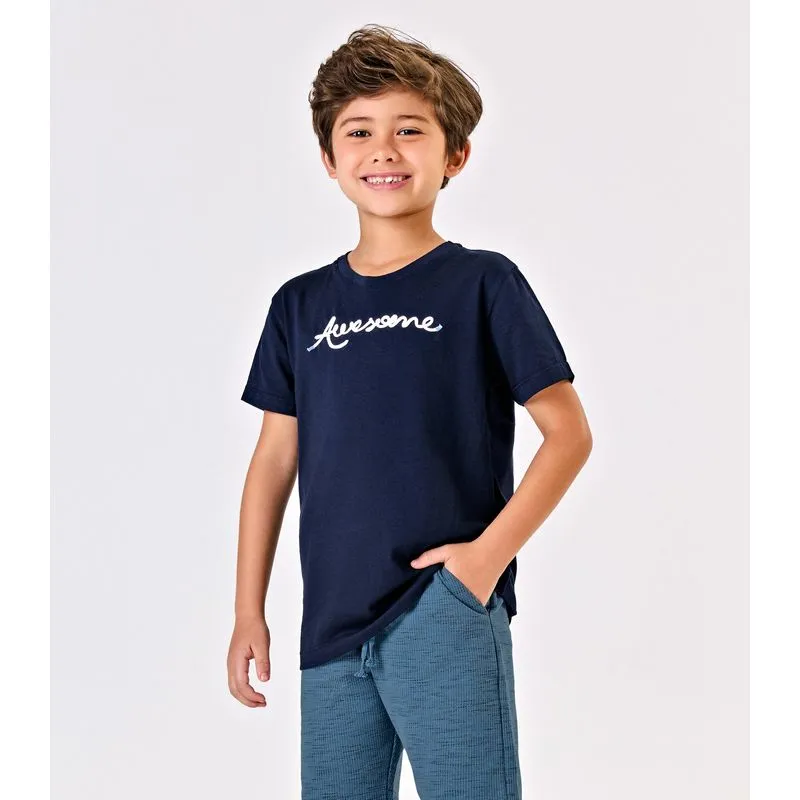 Camiseta Menino Cotton Trick Nick Azul 4