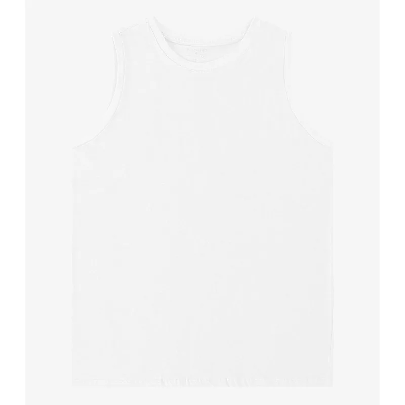 Regata Masculina Básica Meia Malha Diametro Branco P