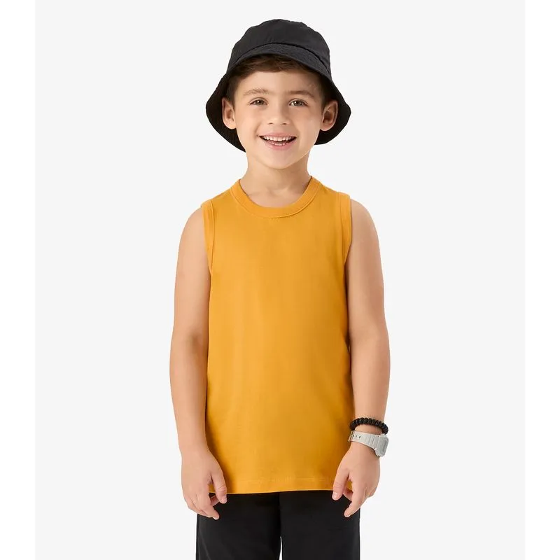 Regata Básica Infantil Masculina Rovi Kids Amarelo 14