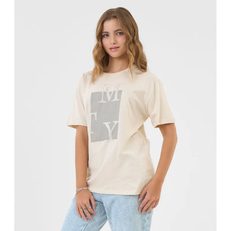 Camiseta T-Shirt Manga Curta em Meia Malha Minty Bege 12