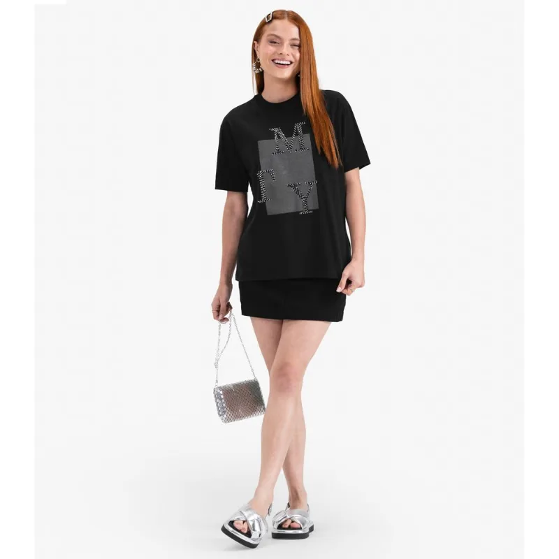 Camiseta T-Shirt Manga Curta em Meia Malha Minty Preto 14