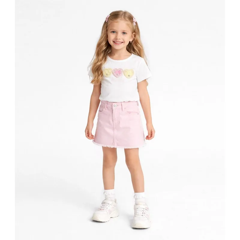 Blusa Infantil Manga Curta Trick Nick Bege 4