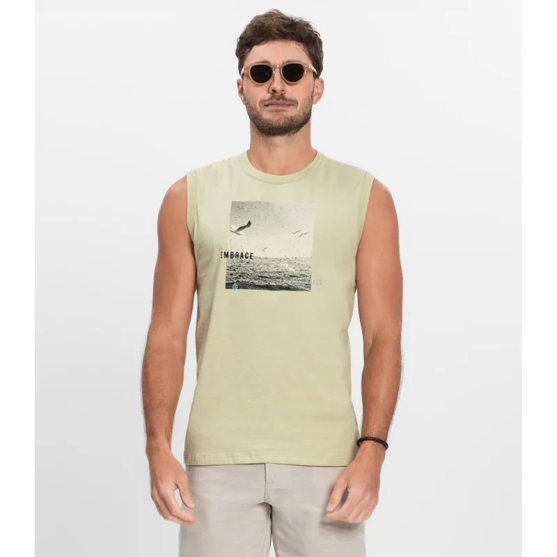 Regata Masculina Meia Malha Diametro Verde P