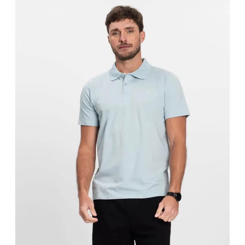 Polo Masculino Manga Curta Cotton Diametro Azul M