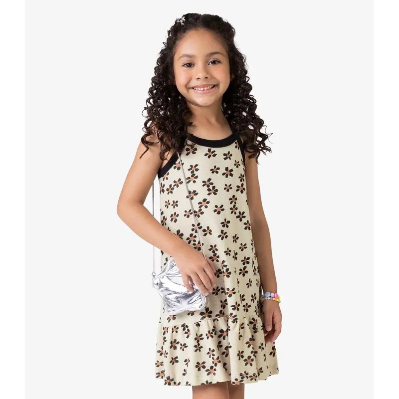 Vestido Infantil em Malhão Fruit Rovi Kids Bege 8