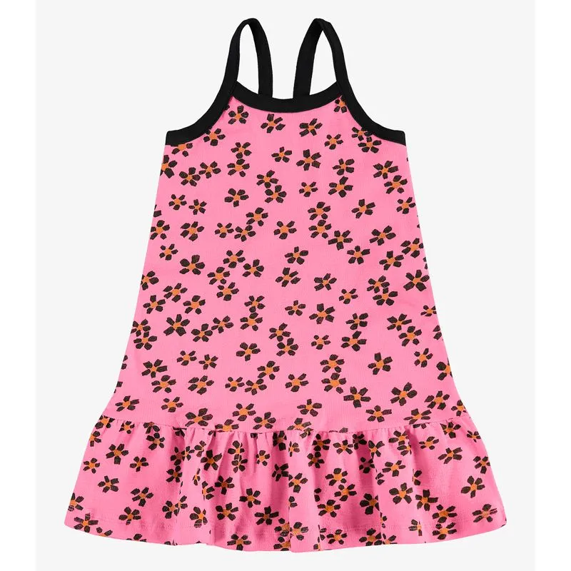 Vestido Infantil em Malhão Fruit Rovi Kids Rosa 8