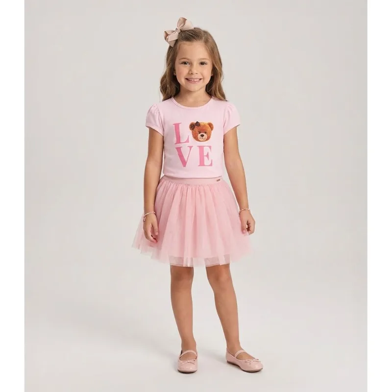 Blusa Infantil Feminina em Cotton Leve Trick Nick Rosa 4
