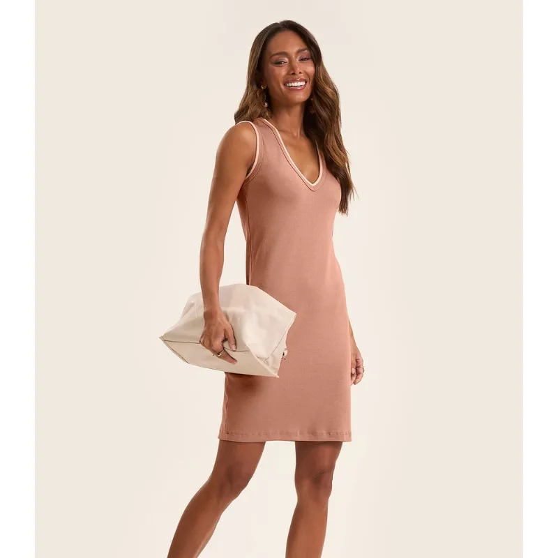 Vestido Curto em Ribana Rovitex Marrom GG