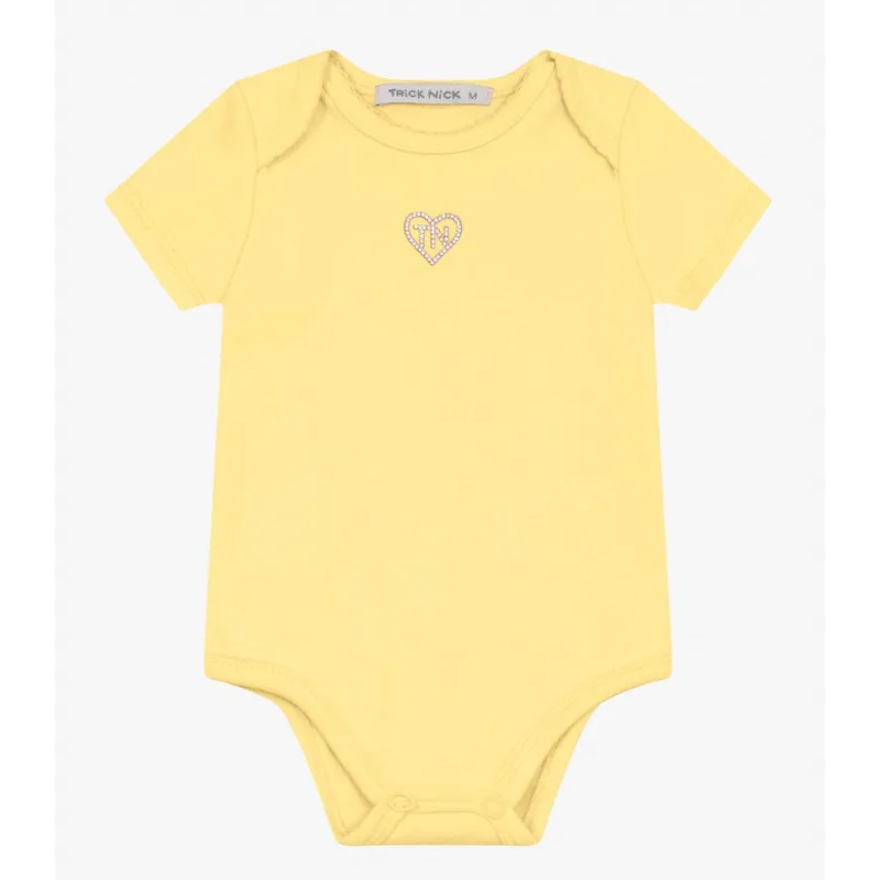 Body Infantil Feminino Trick Nick Amarelo P
