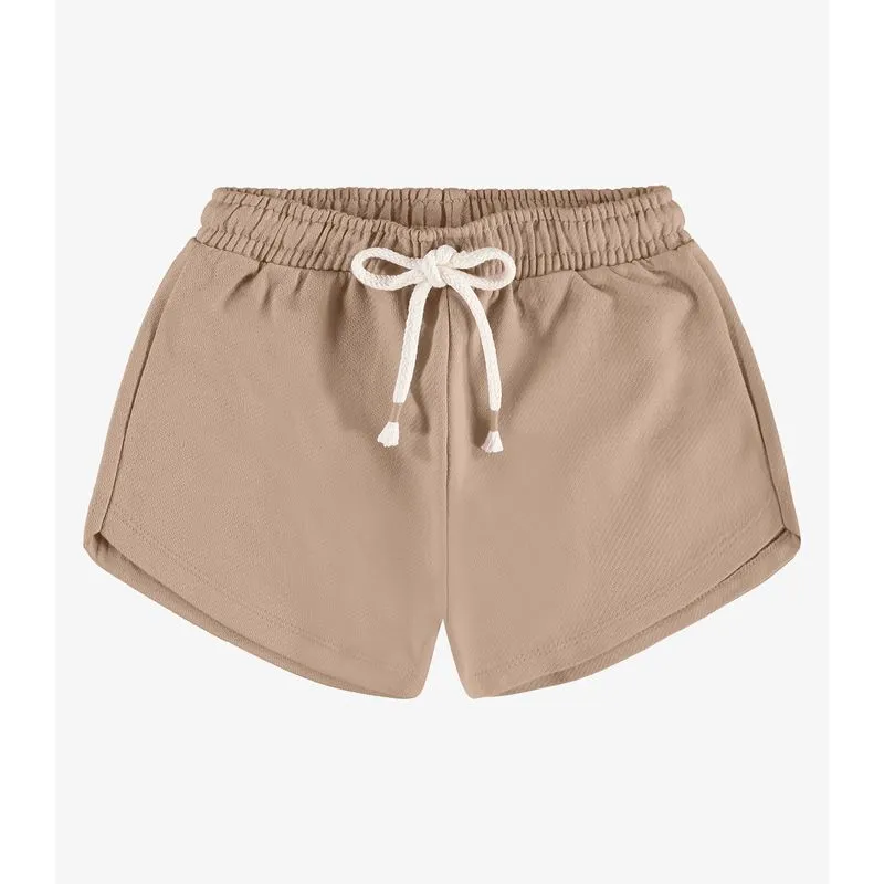 Shorts Infantil em Moletom Sarjado Rovi Kids Marrom 4