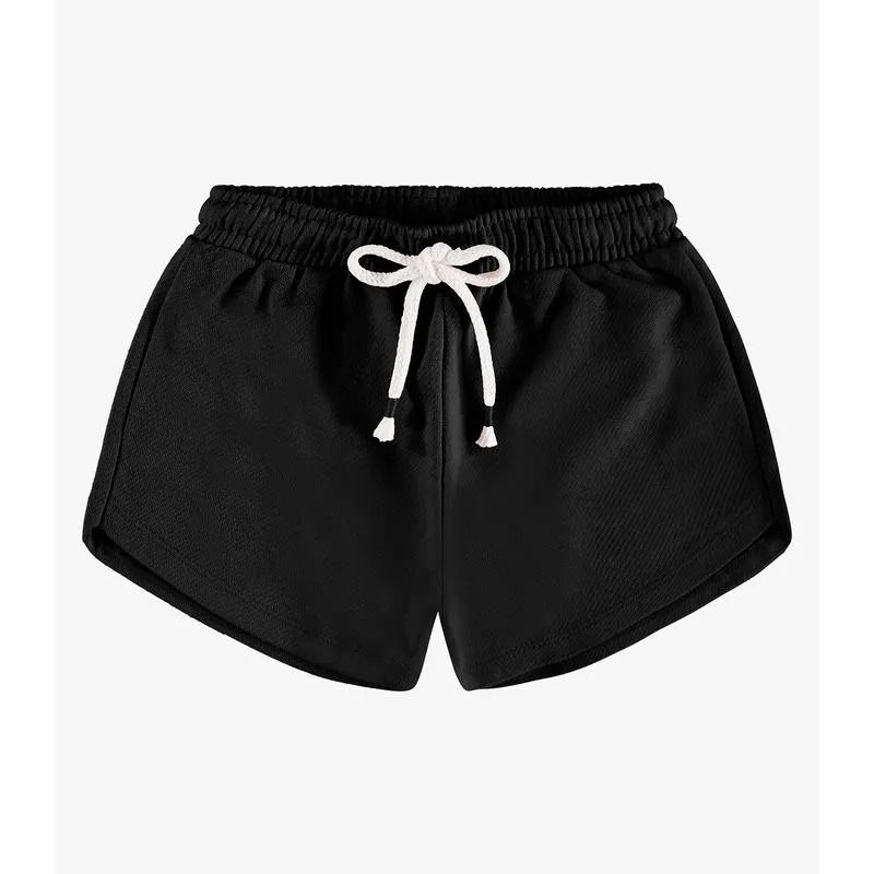Shorts Infantil em Moletom Sarjado Rovi Kids Preto 6